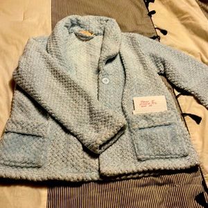 Super soft shawl collar cardigan. Lt blue. Sz small